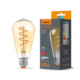 LED Leuchtmittel Ersatz filament AMBERLED Leuchmittel Ersatz LED Leuchtmittel, LED Lampe, LED Glühbirne, LED Birne - E27 - 4W - ST64 - dimmbare- warmweiß