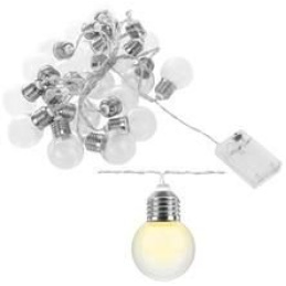 LED-Lichterkette Glühbirnen warmweiß 20Stk ISO 8623