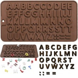 Silikonform für Schokolade - Buchstaben Ruhhy 19557