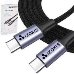USB Typ-C PD Kabel, 2m Izoxis 18927 Schwarz 