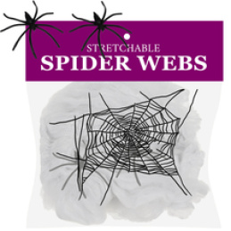 Künstliches Spinnennetz mit Spinnen weiß Malatec 19759