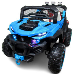 Buggy X9 Autko na akumulator, niebieski, fotelik z ekoskóry