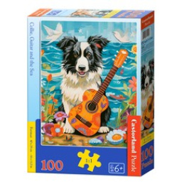 Puzzle 100 B-111268 Collie, Guitar and the Sea uniwersalny