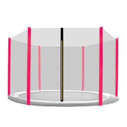Aga-Schutznetz 305 cm für 6 Stangen Schwarzes Netz / Pink