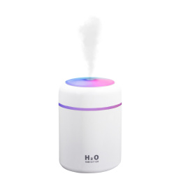 Aga Aroma Diffuser 2in1 MINI USB mit Led-Beleuchtung mit wechselnden 7  Farben, Luftbefeuchter, Raumbefeuchter Weiß