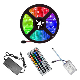 Aga RGB LED-Streifen 5 m SMD5050 - 60LED/m + Treiber + Netzgerät