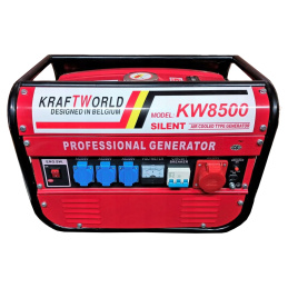 KraftWorld Notstromaggregat, Stromerzeuger 2000Watt 3x230V 1x400V 4-Takt, Stromgenerator, Benzin Stromaggregat, Benzin Aggregat