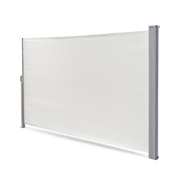 Aga Seitenmarkise 1,5 x 3m mit ausziehbar blickdicht,Sichtschutz Windschutz für Balkon und Terasse,Seitenrollo Wandhalterung Beige