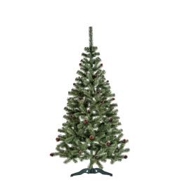 Aga Weihnachtsbaum leicht küstlisch beschneite Fichte mit kleinen Zapfen 180 cm , Künstlicher Weihnachtsbaum, Tannenbaum mit ständer, Christbaum, Kunstbaum Weihnachten