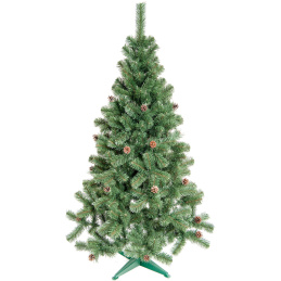 Aga Weihnachtsbaum Tanne mit Tannenzapfen Christbaum 180 cm, Künstlicher Weihnachtsbaum, Tannenbaum mit ständer, Christbaum, Kunstbaum Weihnachten